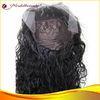 22 Inch 1# Deepwave Human Hair Full Lace Wigs With Transparent Lace