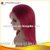 Red Straight Wave Human Hair Full Lace Wigs 22 Inch With No Tangle