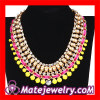 colorful costume jewellery beaded statement collar necklace