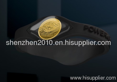 2013 NEW two gold power balance hologram golf health bracelet GOLD HOLOGRAM SILICONE WRISTBAND
