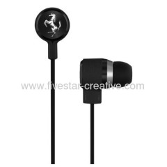 Ferrari by Logic3 Cavallino T150 Black In-Ear Headphones with Inline Mic and Single Button Remote