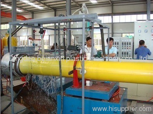 One-step heating insulation pipe equipment