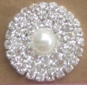 round crystal embellishment in silver