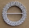 double circle diamante buckles