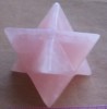 50mm natural gemstone rose quartz merkaba star