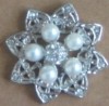 Promotional rhinestones&pearls brooches for wedding decoration