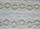 Elastic Gold Metallic Lace Fabric For Lingerie , Underwear CY-LW0798