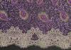 Elegant Embroidery Beaded Lace Fabric for Garment Trimming CY-XP0010