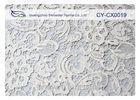White Flower Embroidered Lace Fabric Cotton / Nylon / Metallic CY-CX0019
