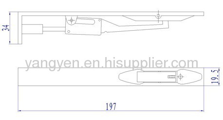 Stainless steel door flush bolt