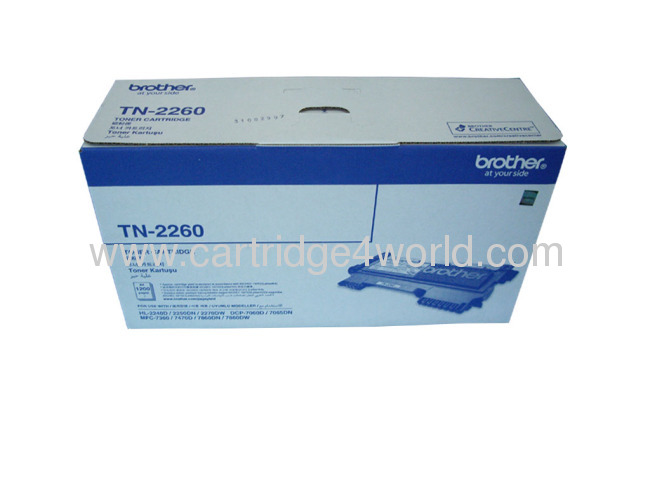 High Quality Brother TN-2260 Genuine Original Laser Toner Cartridge Factory Direct Sale 