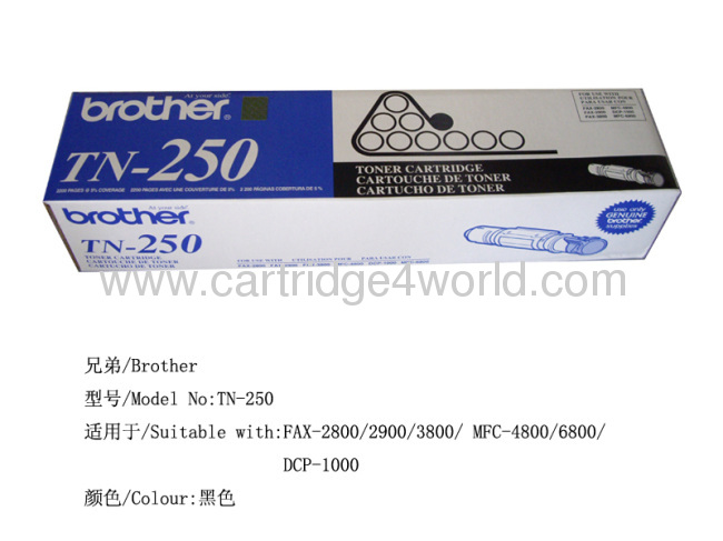 High Quality Brother TN-250 Genuine Original Laser Toner Cartridge Factory Direct Sale 