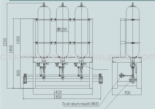 hydraulic bladder accumulator station