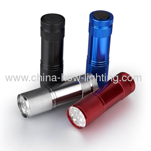2013 Promotional LED Torch Aluminium Material with 9pcs LED 
