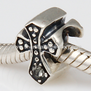 Wholesale Antique sterling silver European Cross charm 925 beads