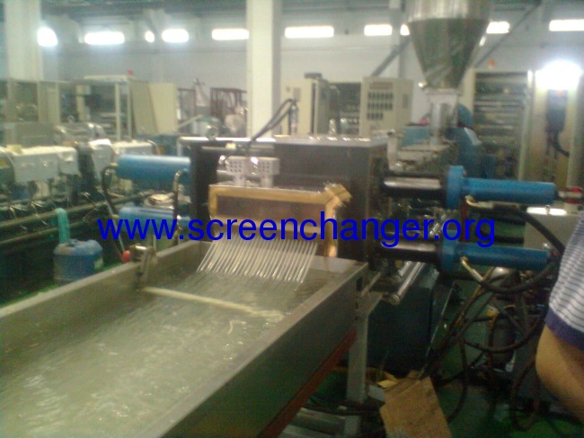 pulse backflush screen changer for plastic extrusion plant