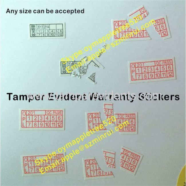 Tamper Evident Phone Warranty Stickers,Custom Printed Logo and Warranty Date Label,Destructible Warranty Void Sticker