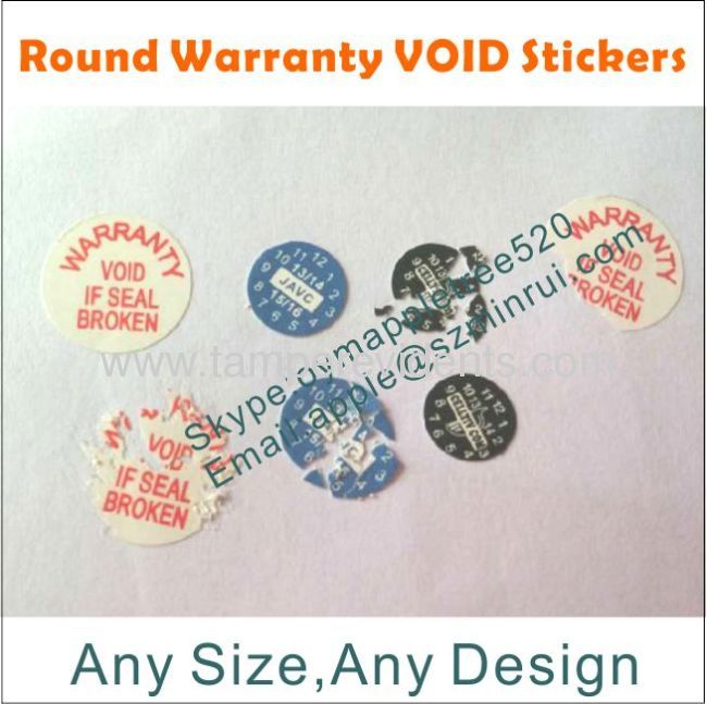 Tamper Evident Phone Warranty Stickers,Custom Printed Logo and Warranty Date Label,Destructible Warranty Void Sticker