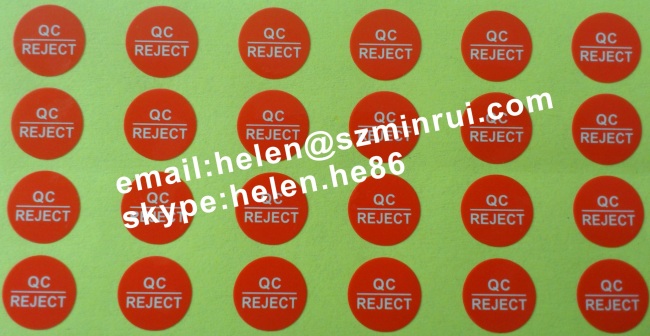 Custom Round And Oval Shape QC Passed Stickers,Self Adhesive Labels For Products Quality Control