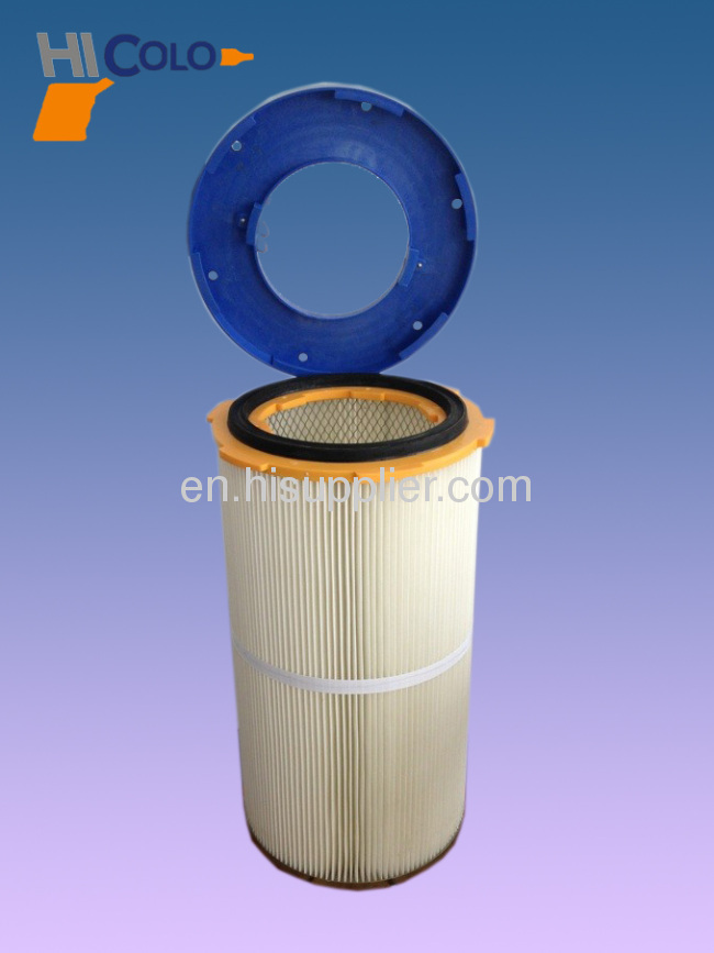 powder recycle filter for powder coating booth