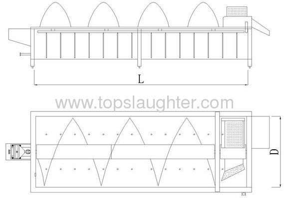 chicken slaughterhouse equipment chilling machine