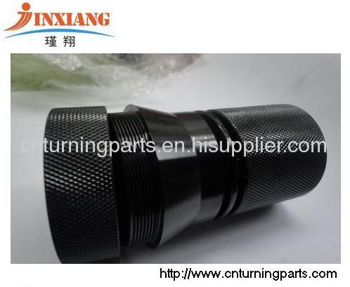 black oxide Aluminum Al6061 parts Knurling