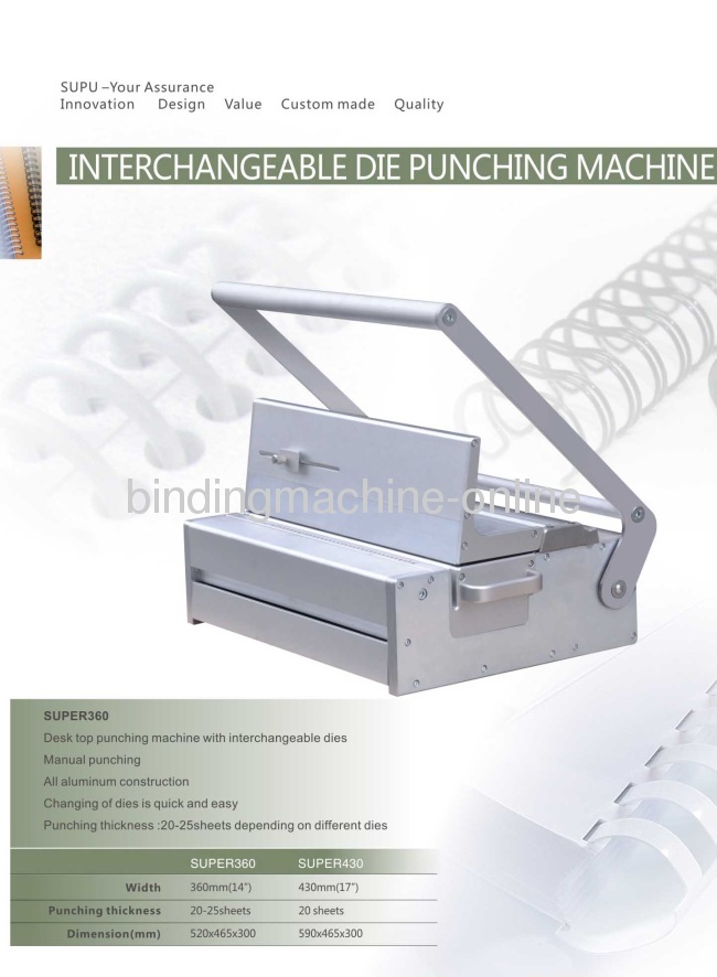 Desk Top Interchangeable Die Punching Machine