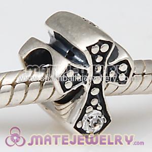 european sterling silver celtic cross bead charm for jewelry making