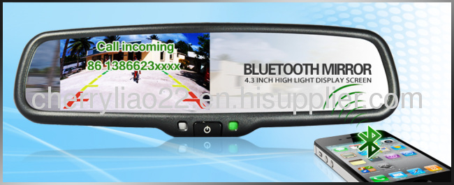 4.3 inch bluetooth LCD/TFT rearview mirror car monitor for Opel Dodge