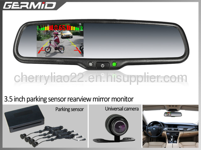 OEM style car mirror monitor for with rear camera display and parking sensor