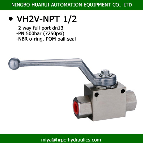 1/2 inch hydraulic oil 2 way threaded ball valve dn13 hydraulic oil exporter