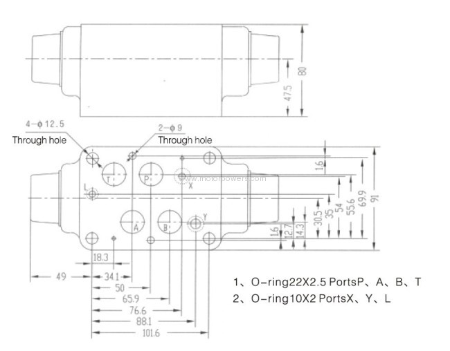 Pilot operated sandwich plate Check valve 