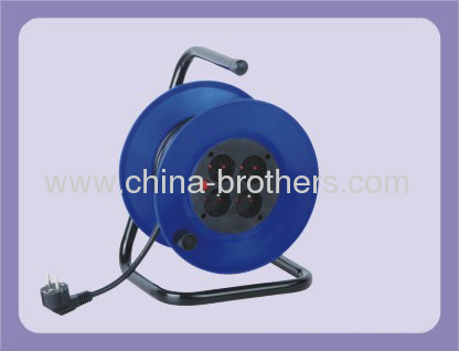 Extension cable reel with european plan and 4 socket outlet