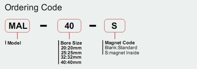 MAL Aluminum alloy mini pneumaitc cylinder kits