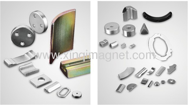 NdFeB magnet segment with two slot, motor magnet