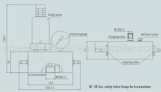 Forged gas safety valve for accumulator