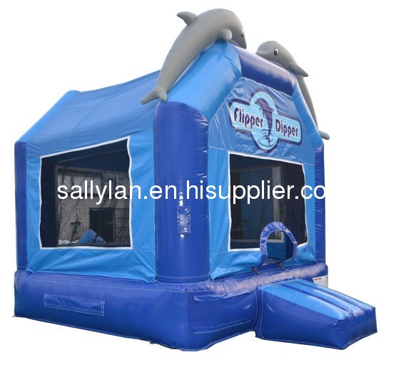 inflatable dolphin bouncer/mini inflatable bouncer/jumping castle