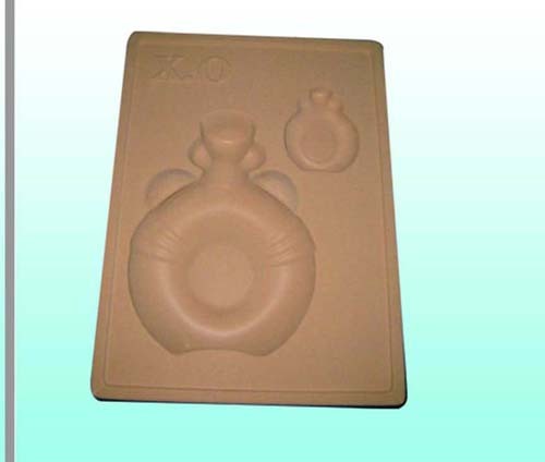 embossing silk vaccum form tray for glass bottle