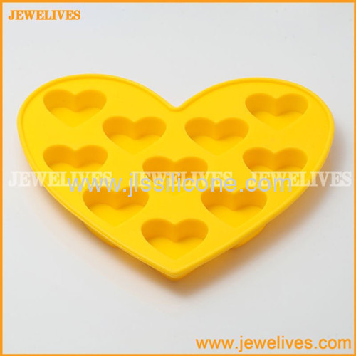 Heart style silicone ice mold 