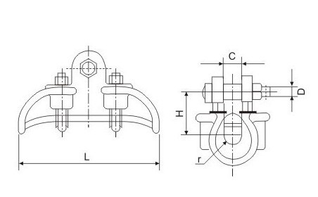 ALUMINIUM ALLOY SUSPENSION CLAMP