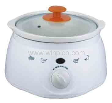 0.85L Electric Automatic Round Slow Cooker With Ceramic Pot