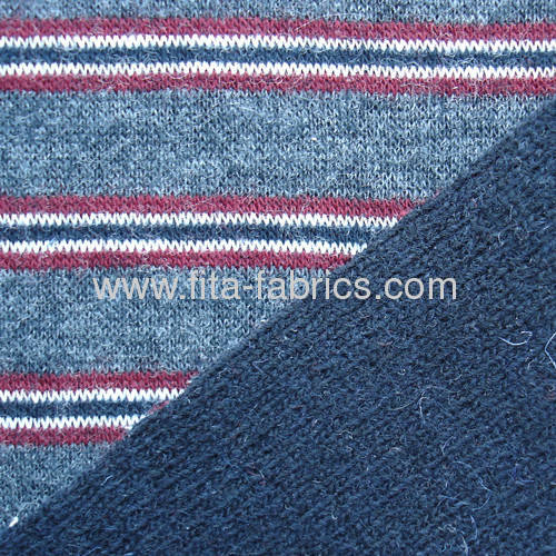 Interlocking fabric blended of wool/nylon/cotton