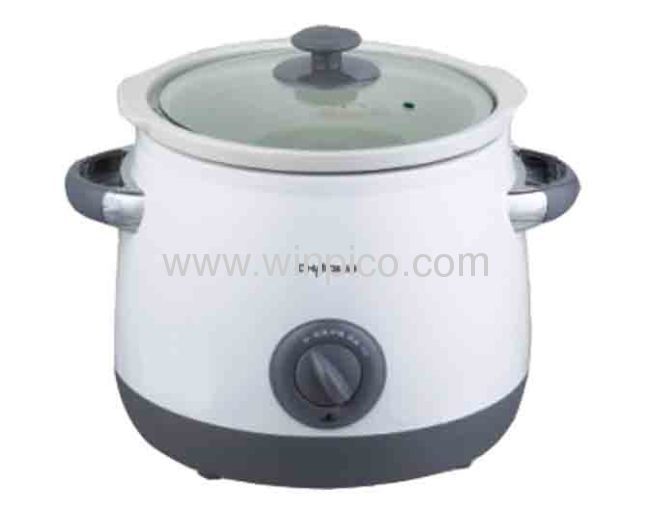 2.5L Electric Automatic Round Slow Cooker With Ceramic Pot