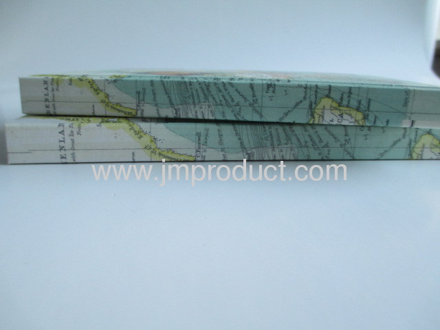 Map cover hardbound notebook