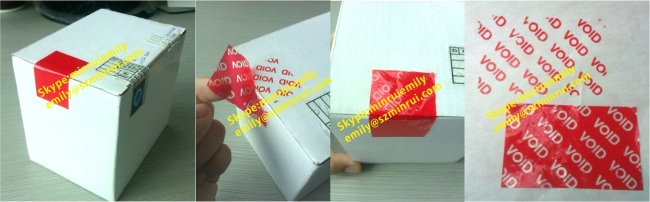 Custom Red Polyester Void Labels,Red Tamper Proof VOID Stickers,Red Void Label Seals Labels