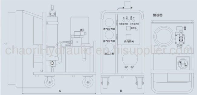 nitrogen charging cart fot accumulator