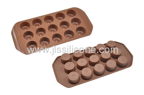 Cup shape chocolate mold with 15 cavities