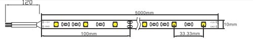 5050 constant current 30pcs LED strip ribbon light 24VDC 12mm white PCB