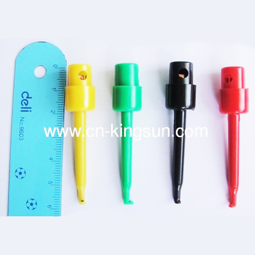 SMD IC Single Hook Clip Grabbers Test Probe cable For multimeter wire lead