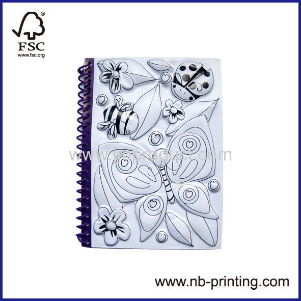 Blister material spiral notebook